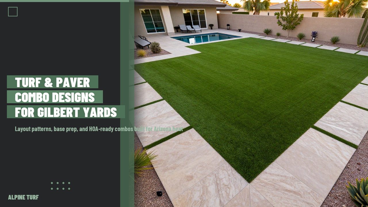 Artificial Turf and Pavers Combo Design Gilbert AZ Yards Need